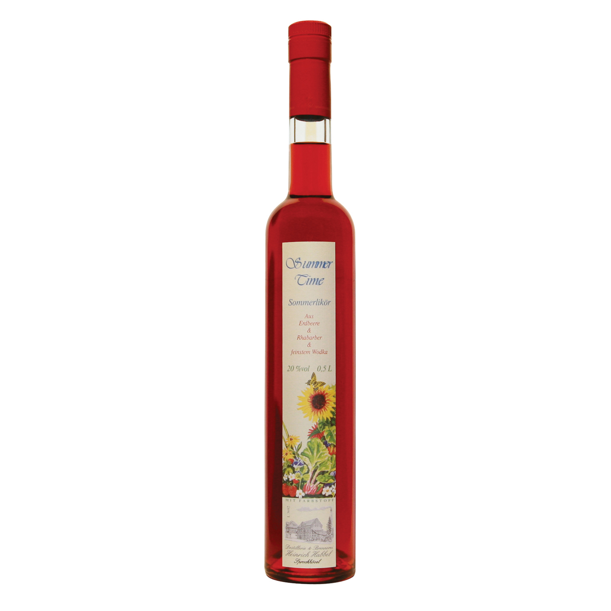 Summertime Erdbeer-Rhabarber-Wodka-Liqueur (22% vol)